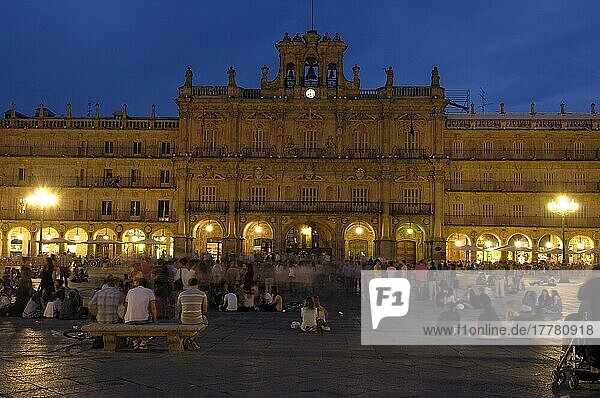 Salamanca  Main Square  Plaza Mayor  City Hall  Castilla y Leon  Spain  Europe