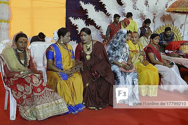 Hijra community group  Allahabad Kumbh Mela  largest religious gathering in the world  Uttar Pradesh  India  Asia