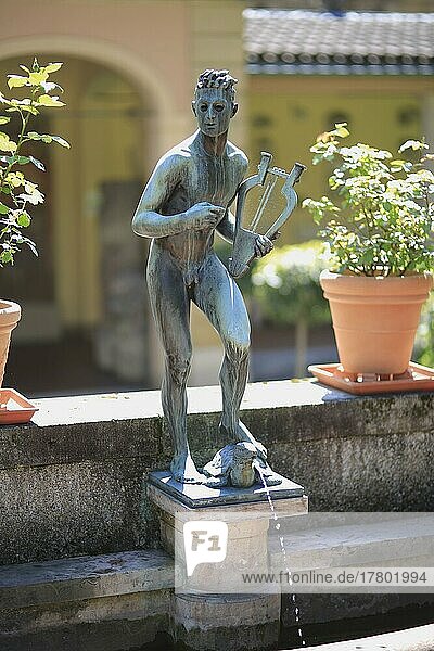 Bronzestatue Orpheus von Josef Zeitler  Städtisches Lapidarium  Landeshauptstadt Stuttgart  Baden-Württemberg  Deutschland  Europa