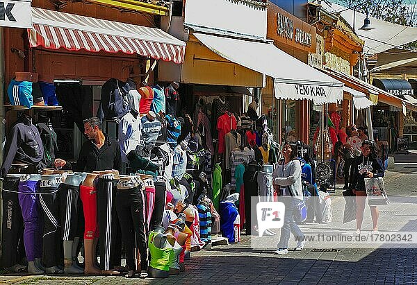 Lefkosa  Lefkosia  divided capital of North Cyprus  shops in the old town  street scene  North Cyprus