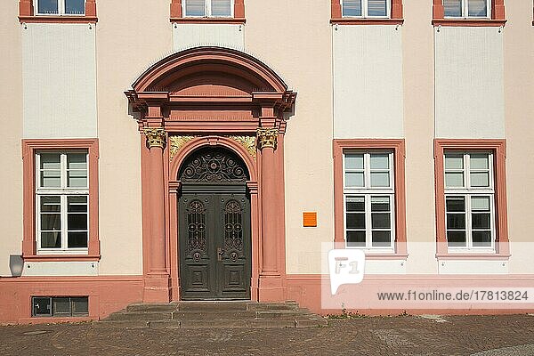 Hausfassade mit Portal an der Alte Universität in der Altstadt  Heidelberg  Bergstraße  Baden-Württemberg  Deutschland  Europa