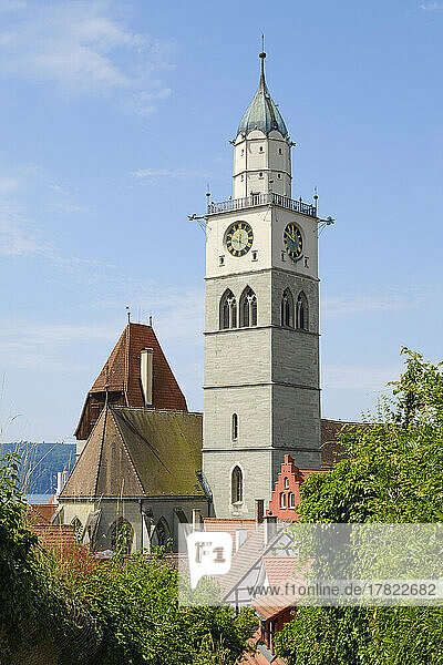 Germany  Baden-Wurttemberg  Uberlingen  Bell tower of Sankt Nikolaus church