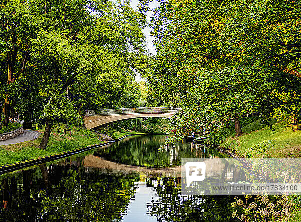 City canal  Riga  Latvia  Europe