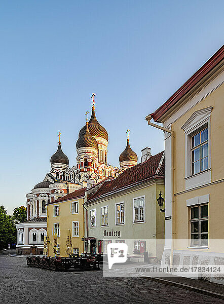 Blick auf die Alexander-Newski-Kathedrale  Altstadt  UNESCO-Weltkulturerbe  Tallinn  Estland  Europa