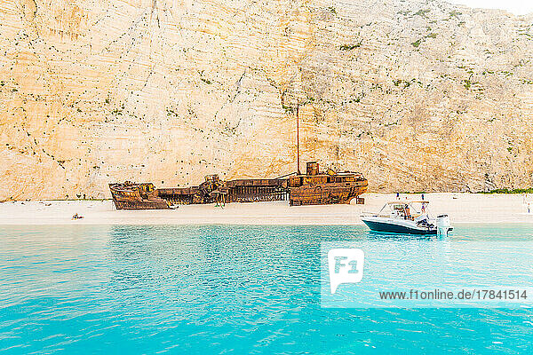 Navagio Beach (Shipwreck Beach)  Zakynthos island  Greek Islands  Greece  Europe