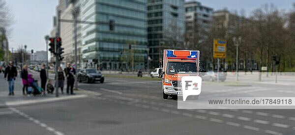 Berlin Fire Brigade ambulance  Berlin  Germany  Europe