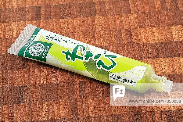 Wasabi  green wasabi paste  Japanese horseradish  spice of Asian cuisine