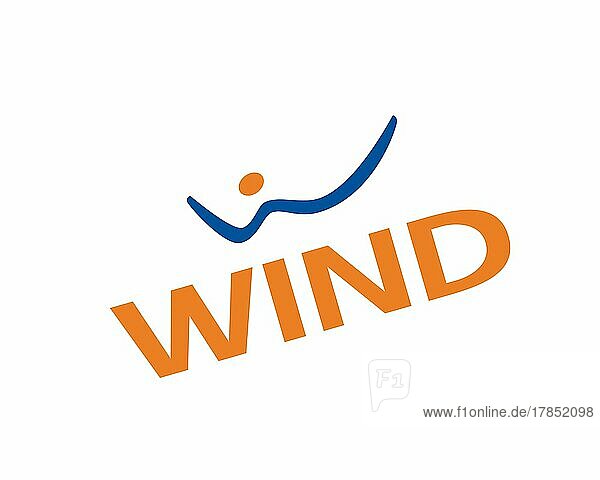 Wind Telecom  gedrehtes Logo  Weißer Hintergrund