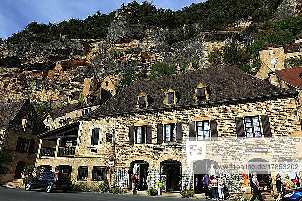 La Roque-Gageac  Region Aquitanien  Departement Dordogne  Frankreich  Europa