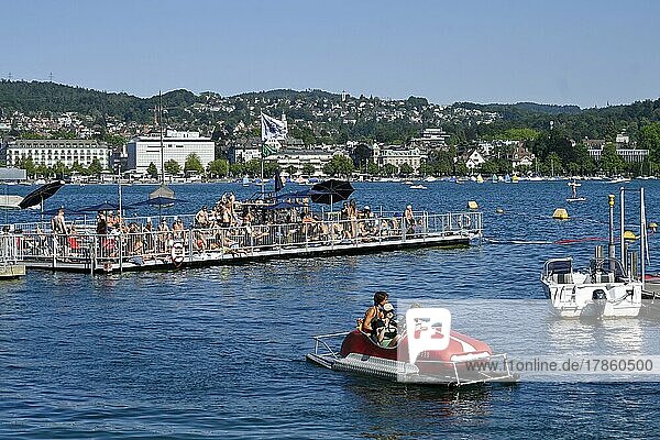 Seebad Enge Lake Zurich  Zurich  Switzerland  Europe