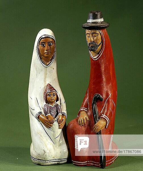 Krippenfiguren aus Keramik aus Peru  Weihnachtszeit  Advent  Cradle figures from ceramics from Peru  yule tide