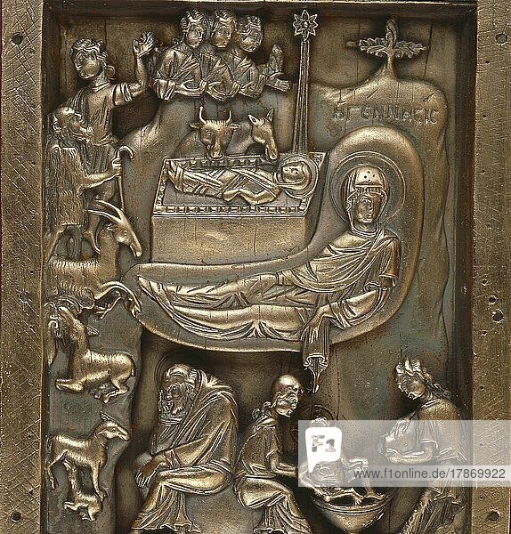 Geburt Christi  Relief 11. Jh  Sammlung im Vatikan  Weihnachtszeit  Advent  Nativity  collection in Vatican  yule tide