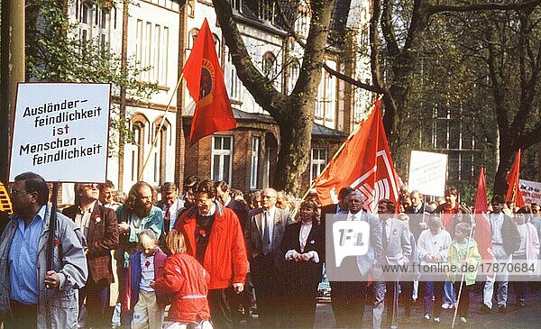 Dortmund. DGB Demonstration zum 1. Mai 1989