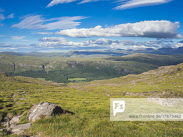UK  Scotland  Green landscape of Northwest Highlands