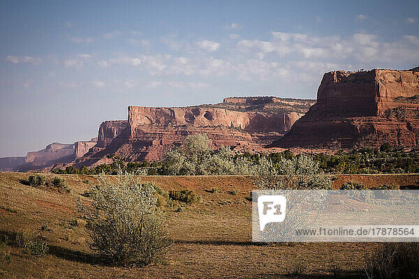 United States  Arizona  Lukachukai  Landscape with rock formations