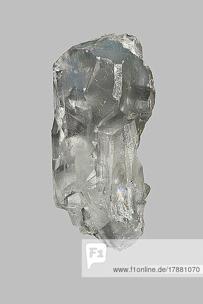 Close up crystal quartz on white background