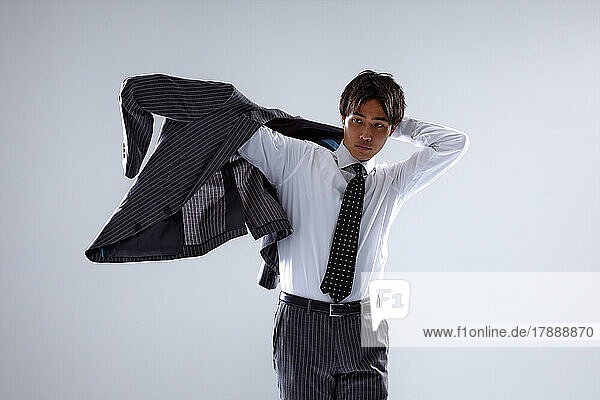 Japanese businessman wearing suit