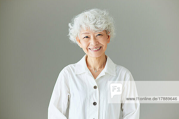 Japanese senior woman portrait