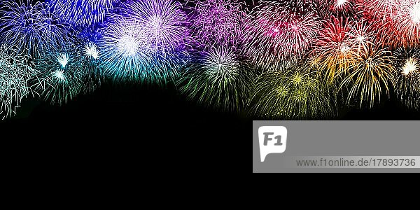 Silvester Feuerwerk Sylvester Neujahr Textfreiraum Copyspace Hintergrund bunt Banner Neues Jahr Neuen Neu Hintergründe in Stuttgart  Deutschland  Europa
