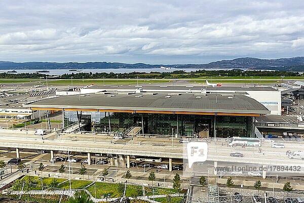Terminal des Flughafen Bergen Flesland Airport  Norwegen  Europa