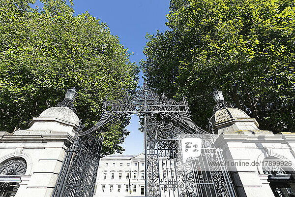 Ireland  Leinster  Dublin  Entrance gate of Leinster House