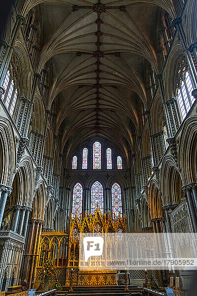 Interior  Ely Cathedral  Ely  Cambridgeshire  England  United Kingdom  Europe