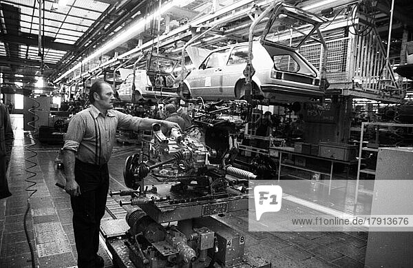 Production of the Golf at the VW plant on 10. 05. 1979 in Wolfsburg  Germany  Europe