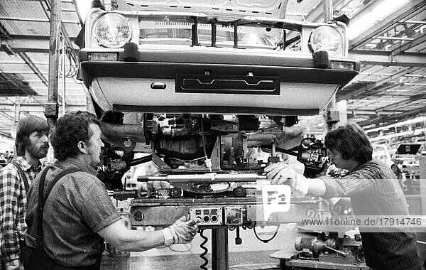 Production of the Golf at the VW plant on 10. 05. 1979 in Wolfsburg  Germany  Europe