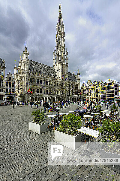 Berühmter Grand Place  UNESCO-Weltkulturerbe  Brüssel  Brabant  Belgien  Europa