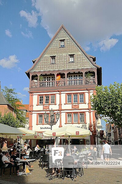 Historisches Fachwerkhaus Scheffelhaus am Marktplatz in Neustadt an der Weinstraße  Rheinland-Pfalz  Deutschland  Europa