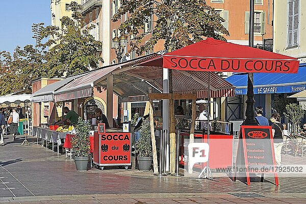 Markt auf dem Cours Saleya  Innenstadt  Nizza  Département Alpes-Maritimes  Region Provence-Alpes-Côte d'Azur  Frankreich  Europa