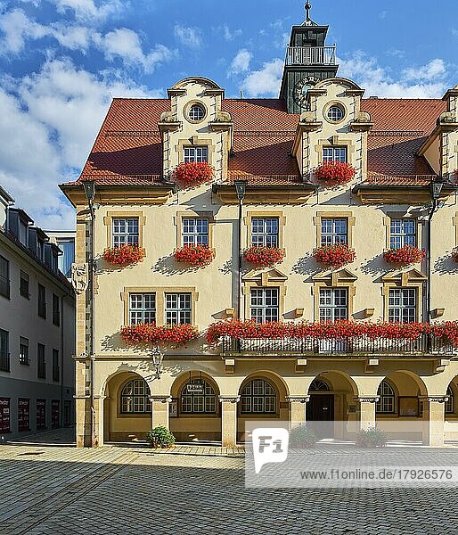 Historisches Rathaus auf dem Marktplatz von Sigmaringen  Baden-Württemberg  Deutschland  Europa