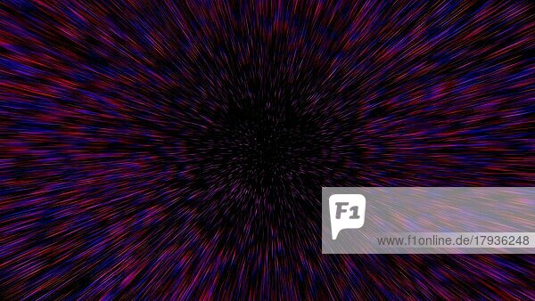 Time Warp  Reisen in dunklen unbekannten Raum  3d Rendering Computer generierten Hintergrund