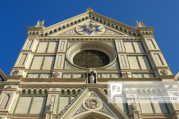 Basilika Santa Croce  Fassade  Florenz Italien  Florenz  Toskana  Italien  Europa