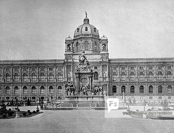 Eine der ersten Autotypien von Kunsthistorisches Museum  Wien  Österreich  1884  Historisch  digital restaurierte Reproduktion einer Originalvorlage aus dem 19. Jahrhundert  Europa