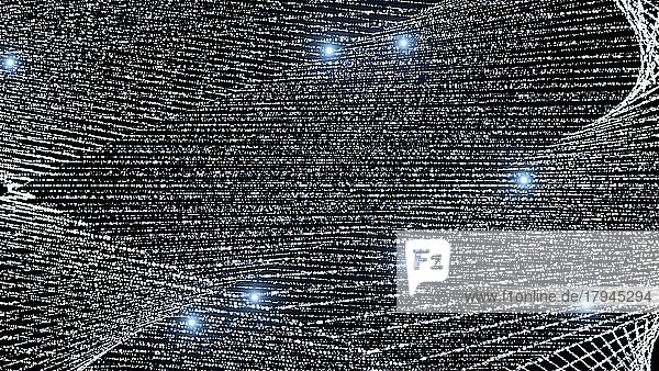 Abstrakte helle Partikel in Spirale Form mit Hintergrundbeleuchtung  Computer generiert abstrakten Hintergrund  3D-Rendering