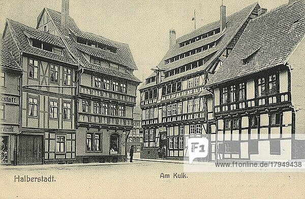 Halberstadt  am Kulk  Harz  Sachsen-Anhalt  Deutschland  Ansicht um ca 1900-1910  digitale Reproduktion einer historischen Postkarte  Europa