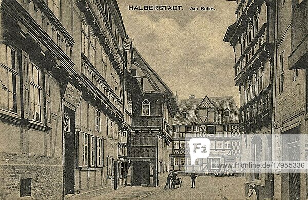 Halberstadt  am Kulke  Harz  Sachsen-Anhalt  Deutschland  Ansicht um ca 1900-1910  digitale Reproduktion einer historischen Postkarte  Europa