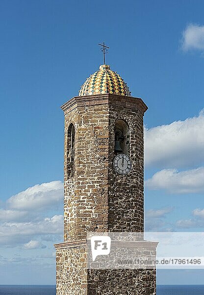 Glockenturm der Kathedrale von Castelsardo  Sardinien  Italien  Europa
