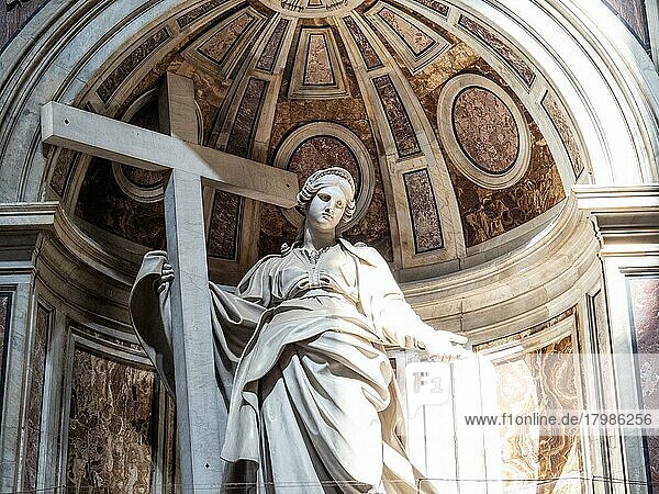 Statue  Innenraum  Petersdom  Basilica di San Pietro  Vatikan  Rom  Latium  Italien  Europa