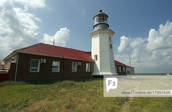 Leuchtturm auf der Schlangeninsel (Zmiinyi Island)  Schwarzes Meer  Odessa  Ukraine  Osteuropa  Europa