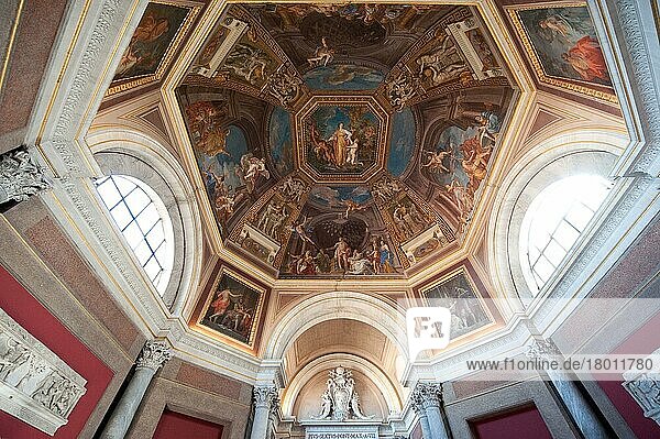 Kuppelgemälde im Saal der Musen  Europa  Vatikanische Museen  Vatikanstadt  Vatikan  Rom  Latium  Lazio  Italien  Europa