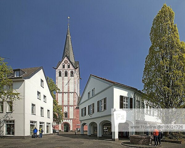 Church Propsteikirche in the historic centre  Kempen  Lower Rhine  North Rhine-Westphalia  Germany  Europe