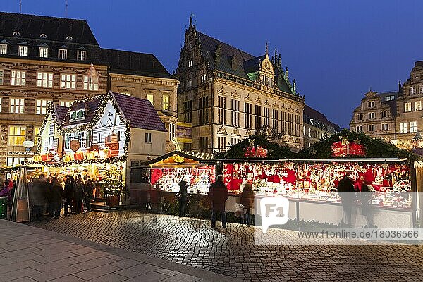 Weihnachtsmarkt  Marktplatz  Bremen  Deutschland  Europa