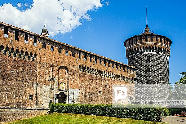 Castello Sforzesco  Mailand  Lombardei  Italien  Mailand  Lombbardei  Italien  Europa
