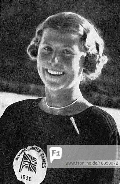 Eiskunstlauf  Frauen  Cecilia Colledge  England  Zweite im Eiskunstlauf  galt als die große Bedrohung für Sonja Heine und wurde diesem Ruf gerecht  Silbermedaillengewinnerin