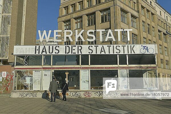 Werkstatt  Haus der Statistik  Otto-Braun-Straße  Karl-Marx-Allee  Mitte  Berlin  Deutschland  Europa