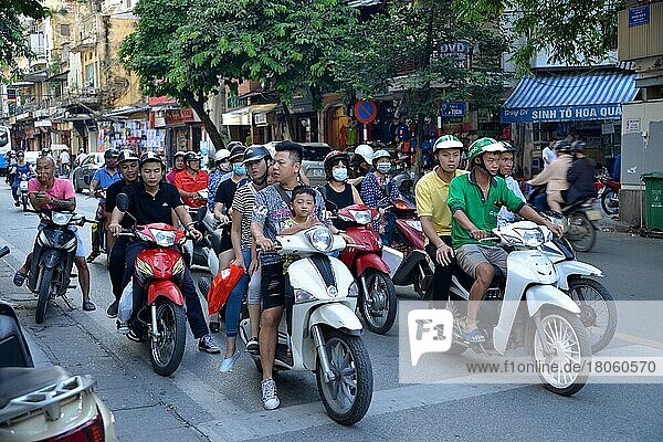 Motorroller  Altstadt  Hanoi  Vietnam  Asien