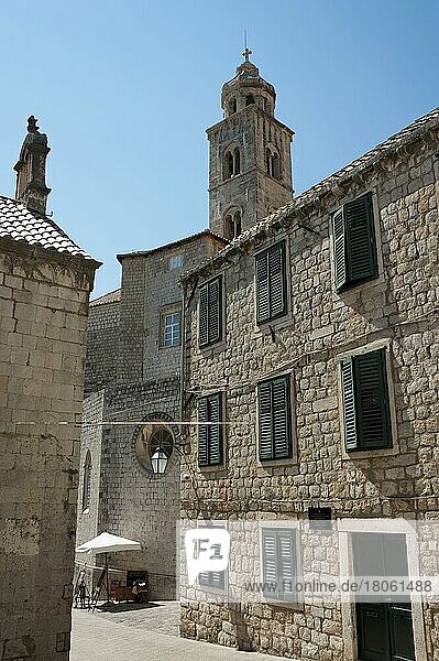 Glockenturm des Dominikanerklosters  Altstadt  Dubrovnik  Dalmatien  Kroatien  Europa