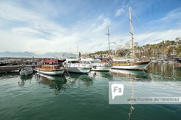 Kaleici fishing port  marina  yacht harbour  Antalya  Turkey  marina  Asia